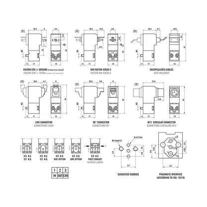 Dimensions of FIM 15 mm Solenoid Valve - Model 3:2 STD | India Distributor